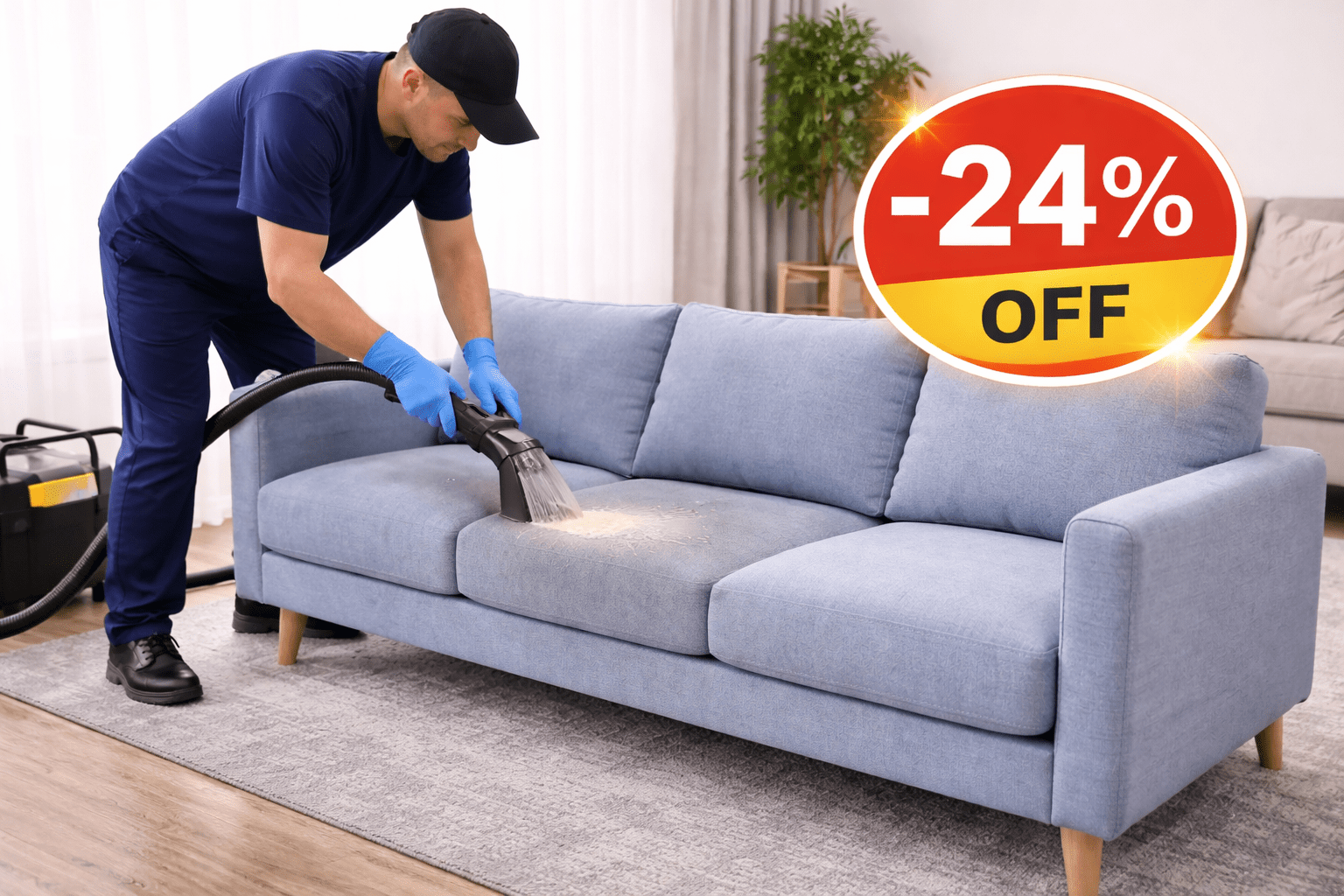 3-Seater Sofa Cleaning – Deep Upholstery Care