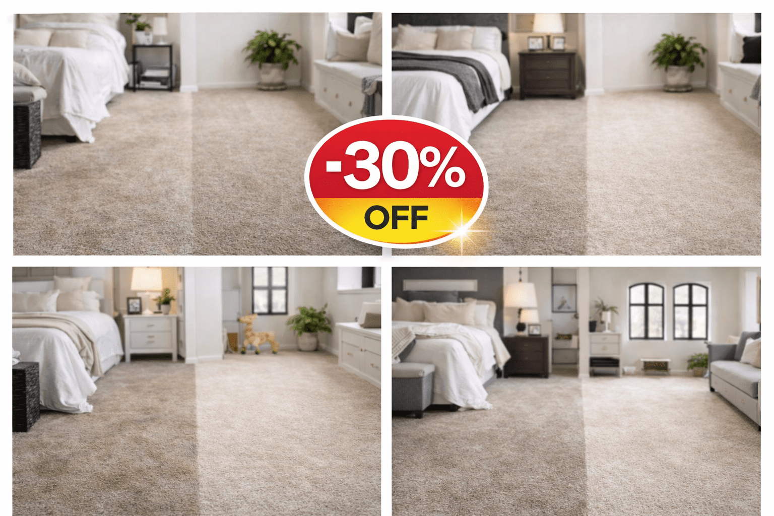 4-Bedroom Carpet Cleaning – Whole Home Deep Clean